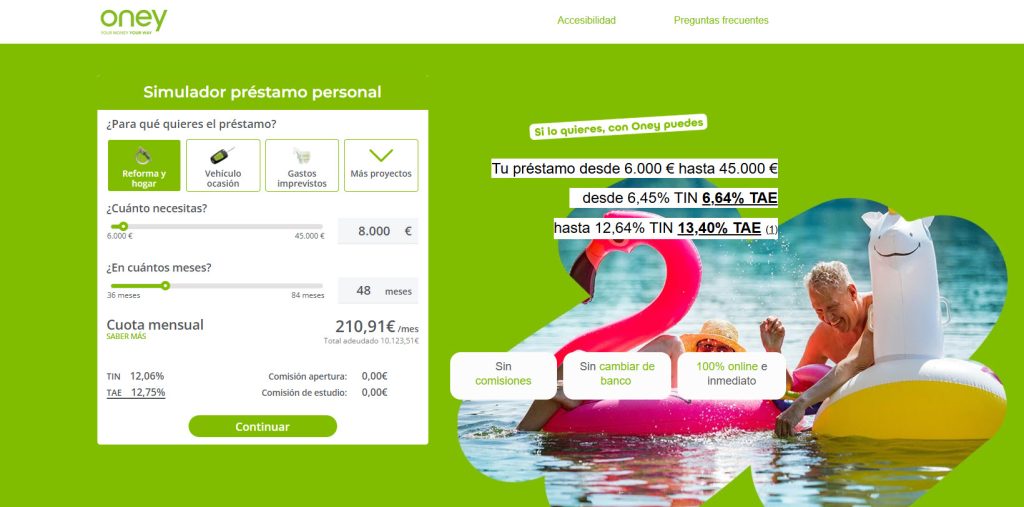 préstamo Oney Opiniones