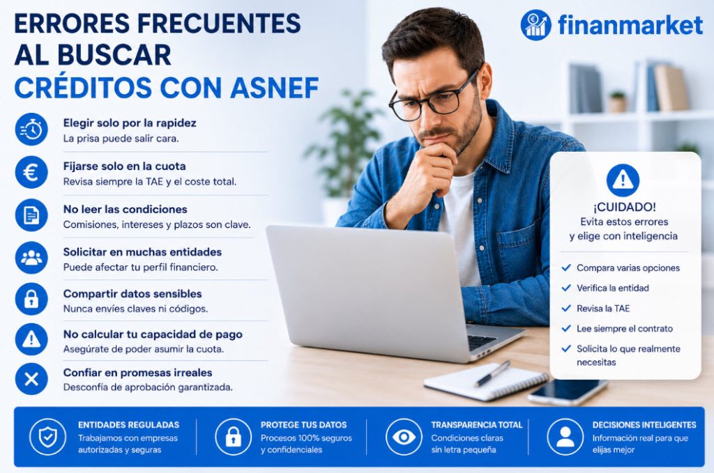 errores frecuentes con asnef