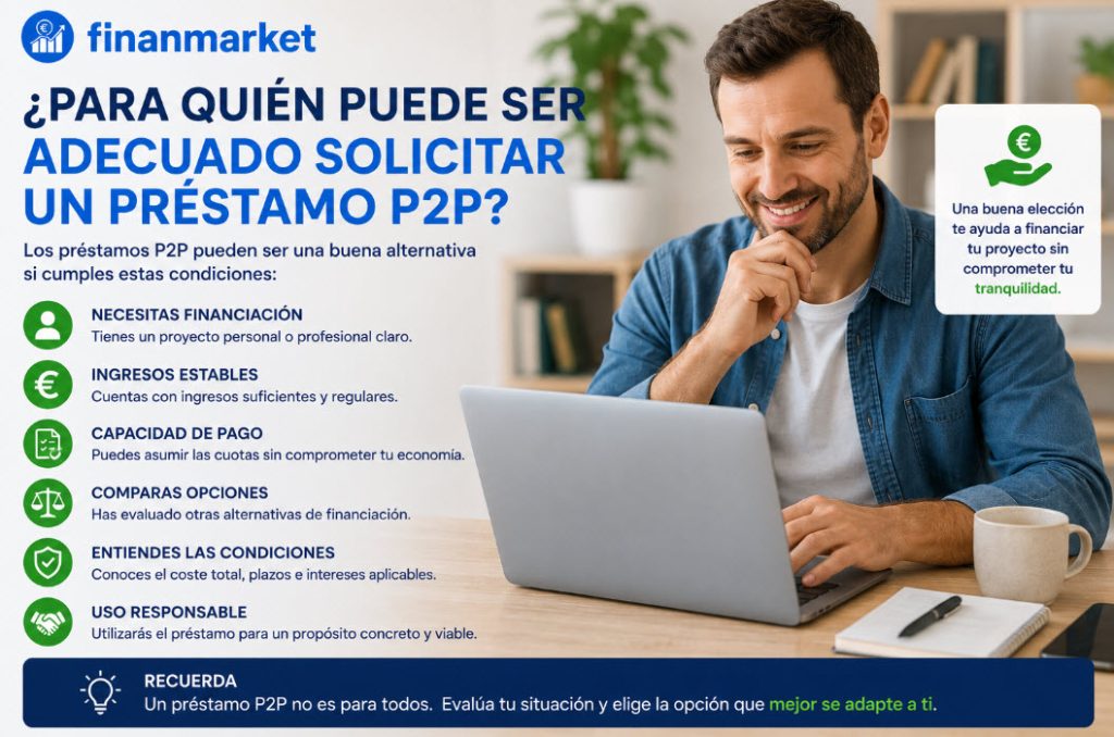 ¿Para quién puede ser adecuado solicitar un préstamo P2P?
